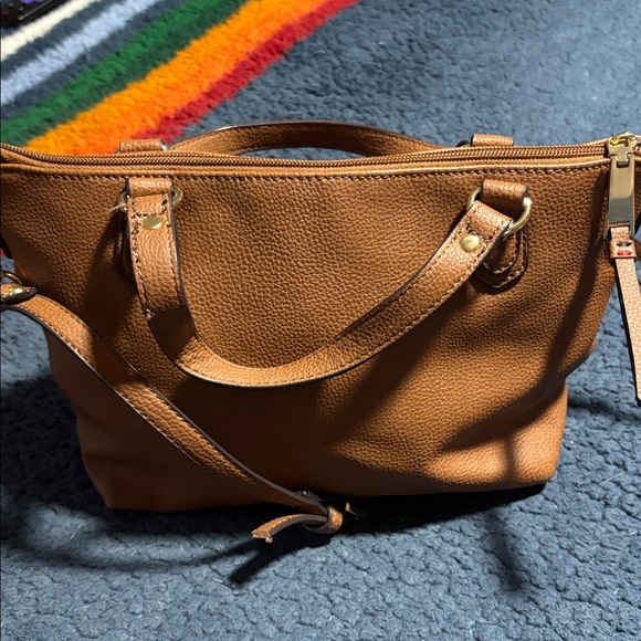 Tommy Hilfiger Tan Handbag with Red and Black Stripe - Picture 5 of 7